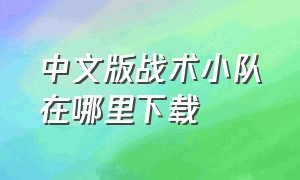 中文版战术小队在哪里下载