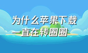 为什么苹果下载一直在转圈圈