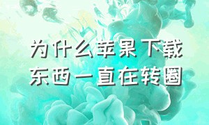 为什么苹果下载东西一直在转圈