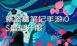 新盗墓笔记手游iOS最早开服（新盗墓笔记手游正版是哪个版本）