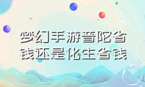 梦幻手游普陀省钱还是化生省钱（梦幻手游普陀化生哪个适合平民）