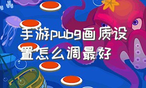 手游pubg画质设置怎么调最好