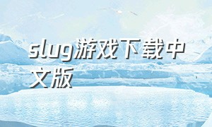 slug游戏下载中文版