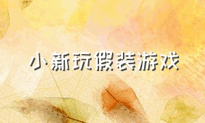 小新玩假装游戏（小新玩游戏所有视频）