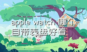 apple watch 哪个自带表盘好看（apple watch官方自带表盘推荐）