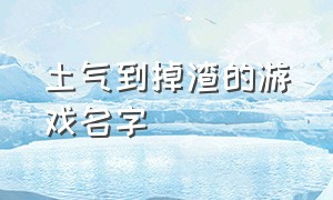 土气到掉渣的游戏名字