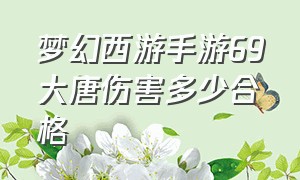 梦幻西游手游69大唐伤害多少合格