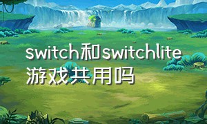 switch和switchlite游戏共用吗（switch lite可以不用联网玩游戏吗）