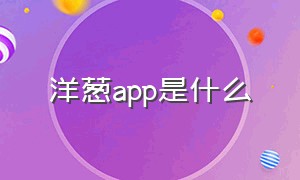 洋葱app是什么（风靡一时洋葱app怎么不见了）