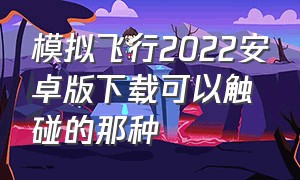 模拟飞行2022安卓版下载可以触碰的那种