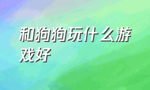 和狗狗玩什么游戏好（和自己家的狗狗可以玩什么游戏）