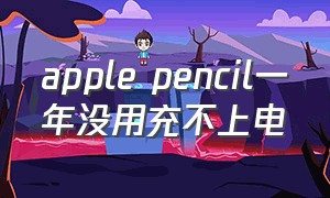 apple pencil一年没用充不上电