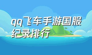 qq飞车手游国服纪录排行（qq飞车手游国服纪录统计表）