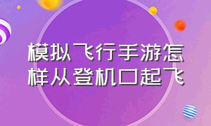 模拟飞行手游怎样从登机口起飞