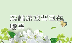 森林游戏背包在哪里