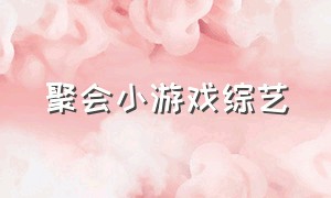 聚会小游戏综艺（聚会小游戏综艺叫什么）