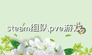 steam组队pve游戏