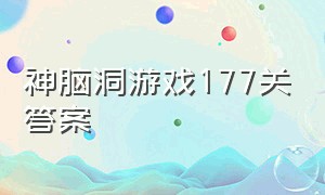 神脑洞游戏177关答案