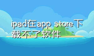 ipad在app store下载不了软件