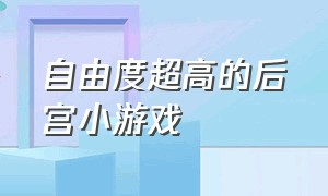 自由度超高的后宫小游戏