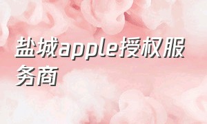 盐城apple授权服务商