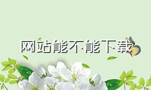 网站能不能下载（网站不允许下载）