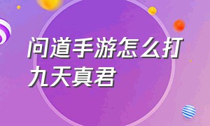 问道手游怎么打九天真君