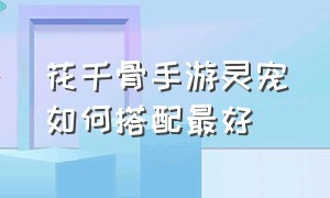 花千骨手游灵宠如何搭配最好