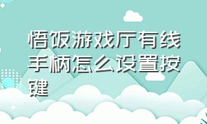 悟饭游戏厅有线手柄怎么设置按键