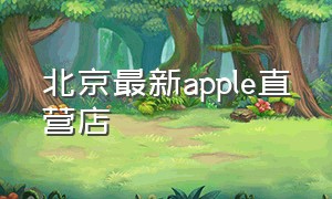 北京最新apple直营店（北京apple官方直营店哪个人少）