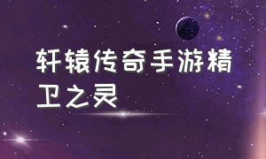 轩辕传奇手游精卫之灵（轩辕传奇手游三变精元分解）