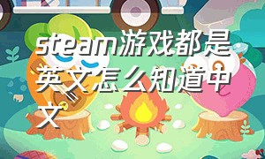 steam游戏都是英文怎么知道中文