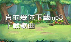 真的爱你下载mp3下载歌曲