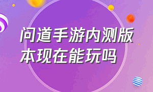 问道手游内测版本现在能玩吗