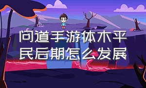 问道手游体木平民后期怎么发展