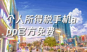 个人所得税手机app官方免费