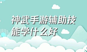 神武手游辅助技能学什么好