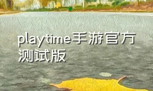 playtime手游官方测试版