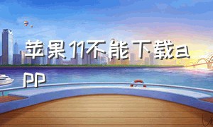 苹果11不能下载app