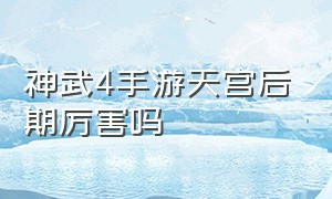 神武4手游天宫后期厉害吗