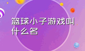 篮球小子游戏叫什么名