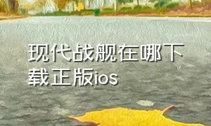 现代战舰在哪下载正版ios