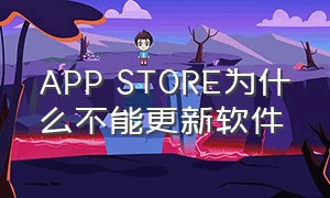 APP STORE为什么不能更新软件