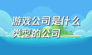 游戏公司是什么类型的公司