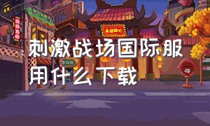 刺激战场国际服用什么下载