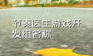 节奏医生游戏开发组名称