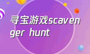 寻宝游戏scavenger hunt