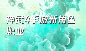 神武4手游新角色职业（神武4手游后期最变态职业）