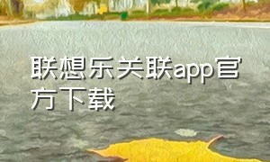 联想乐关联app官方下载（联想乐商店app官方下载）