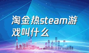 淘金热steam游戏叫什么